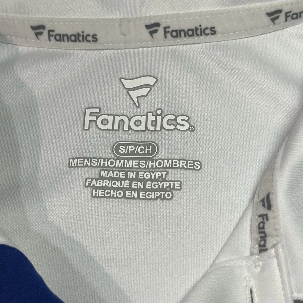 Indianapolis Colts Fanatics White Blue Mens Logo Polo Shirt Small $55 MSRP EUC